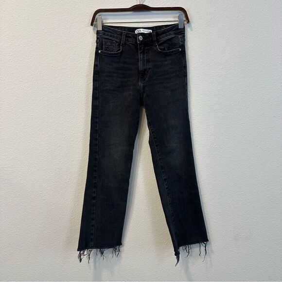 Zara Cropped Straight Leg Jean 436 - Picture 1 of 4